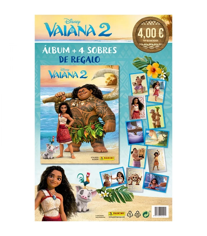 Starter Pack (Álbum + 4 sobres ) Vaiana 2 de Panini Cromos